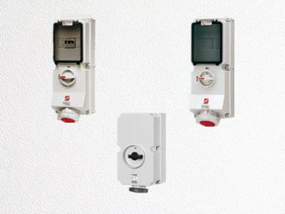 曼奈柯斯 帶開關(guān)、機(jī)械連鎖和熔斷器的明裝插座